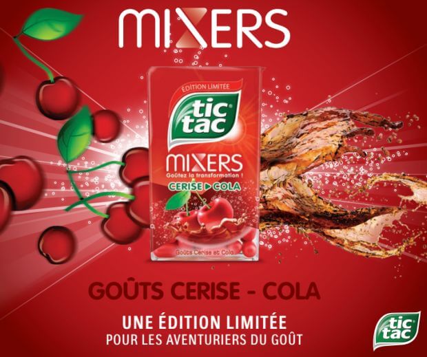 Découvrez Tic Tac Mixers aux goûts Cerise-Cola
