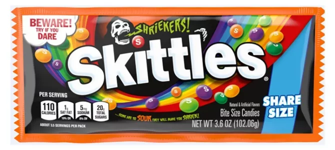 Skittles présente de nouveaux bonbons Shriekers pour Halloween