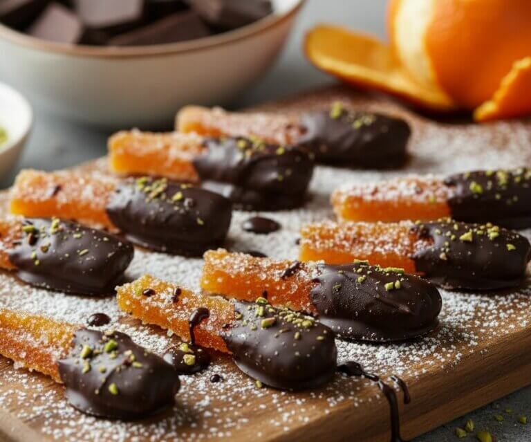 Recette orangettes confites au chocolat facile