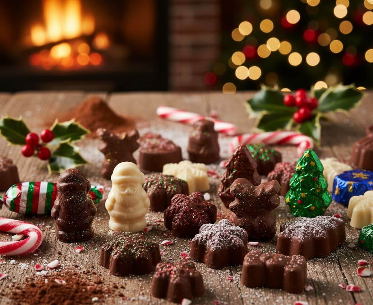 Bonbons de Noël au chocolat recettes maison faciles et gourmandes