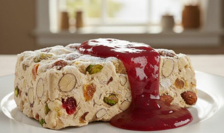 Recette nougat glacé maison facile et rapide style Cyril Lignac